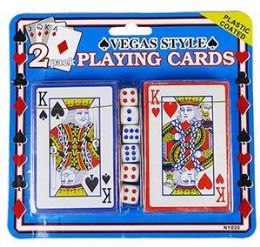 36 of 2 Pack Vegas Style Playing Cards & Dice