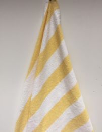 12 of Economy Stripe Yellow 30x70 Cabana Beach Towel