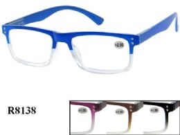 48 Wholesale Two Tone Plastic Reading Glasses Assorted