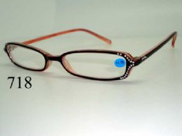 48 Wholesale Plastic Reading Glasses With Studs Assorted