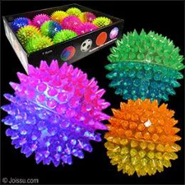 96 Wholesale 3" Flashing 2-Tone Spiky Balls