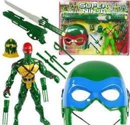 6 Wholesale 11 Piece Super Ninja Play Sets