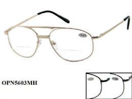 48 Wholesale Large Metal Reading Glasses Assorted