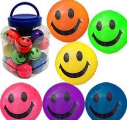 12 Wholesale 2" Smiley Face High Bounce Balls