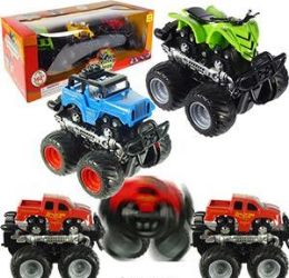 24 Wholesale 3 Piece 4wd Friction Powered Stunt Car Sets