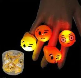 72 Wholesale Flashing Jelly Emoji Rings