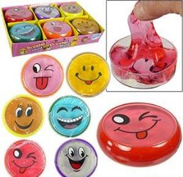 288 Wholesale 3" Emoji Crystal Mud Slime