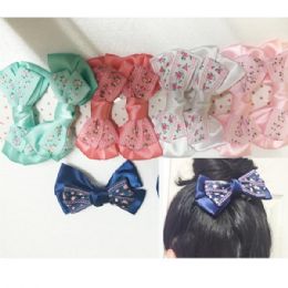 50 Wholesale Girls Floral Assorted Colored Hair Clip