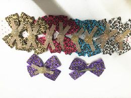 144 Wholesale Girls Leopard Assorted Colored Hair Clip