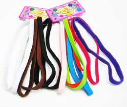 72 Pieces 6 Piece Hair Tie Band / Color Assorted - Headbands