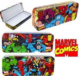 96 Wholesale Marvel Comics Metal Pencil Boxes