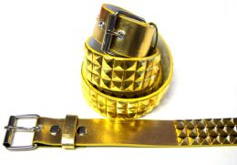 48 of Pyramid Studded Gold Belt