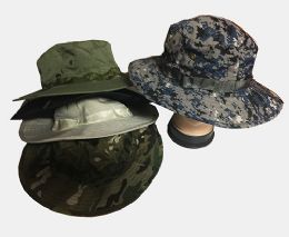 36 Wholesale Camo Mesh Boonie Hat Summer Sun Caps
