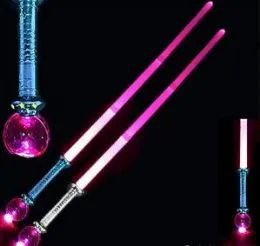 72 Wholesale Light Up Retractable Swords With Crystal Ball
