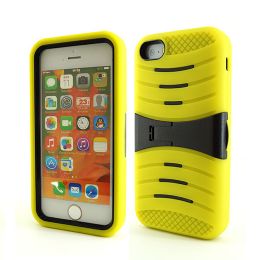 12 Wholesale I Phone I5c Hybrid Case With Kick Stand /yellow
