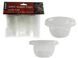 72 Wholesale 20 Piece Sauce Cup Containers With Lids