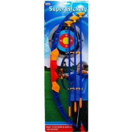 36 Pieces Super Archery Play Set Tied On Card - Summer Toys