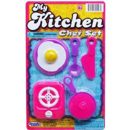 144 Wholesale 7pc My Kitchen Chef Set On Blister Card