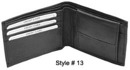 24 Wholesale Bi Fold Wallet(black
