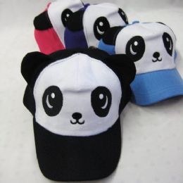 36 Pieces Kid's Panda With Ears Baseball Cap - Kids Baseball Caps