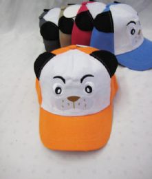 36 Pieces Kid's Panda With Ears Base Ball Cap - Kids Baseball Caps
