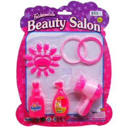 48 Wholesale 6pc Beauty Salon Play Set On Blister Card