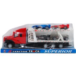 12 Wholesale Truck With Cars On Platform With Blister Cover