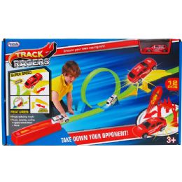 12 Wholesale 12pc Track Racers Play Set With Car In Color Box With 2.5" Cars