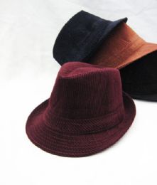 36 Wholesale Assorted Colored Fedora Hat