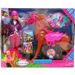 12 Wholesale 11.5" Daisy Doll W/ 10" Horse & Access