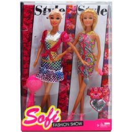 12 Wholesale 2pc 11.5" Bendable Sofi Dolls With Accessories In Window Box