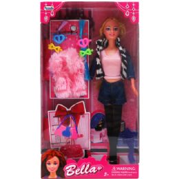 12 Wholesale 11.5" Bendable Bella Doll W/ Accss In Window Box