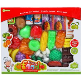 18 Wholesale 36pc Pretend Food Play Set In Window Box