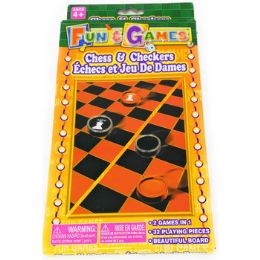 72 Bulk Chess & Checkers Portable Travel Set
