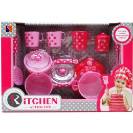 12 Wholesale 14pc Fashion Tea Play Set In Open Box W/ Cover