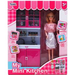 6 Wholesale 12.25" Mini Kitchen Sink W/ 11" Doll In Window Box