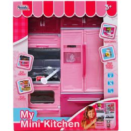 12 Pieces 2pc 12.25" B/o Kitchen Stove & Fridge In Window Box - Girls Toy Sets