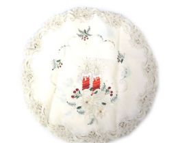 48 of Holly & Red Candle & Bells 22 Inch Round
