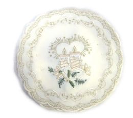 120 of Holly & White Candle & Bell 7 Inch Round