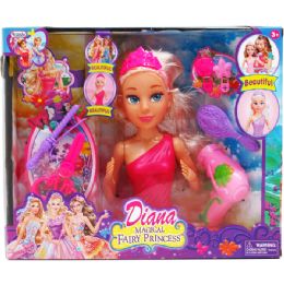 12 Pieces 9.5" Diana Doll W/ Accss In Window Box, 2 Assrt - Dolls