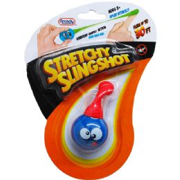 48 Wholesale 1.5" Ball W/ 2" Slingshot On Blister Card, 4 Assorted Colors