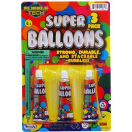 144 Wholesale Super Ballons On Blister Card