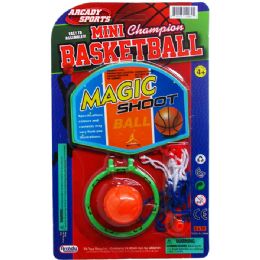48 Bulk Table Mini Basketball Game Set On Blister Card