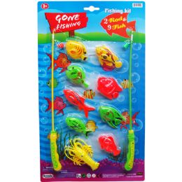 12 Wholesale Gone Fishing Play Set With Rods On Blister Card