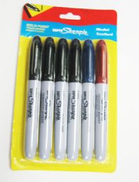 72 Wholesale 6 Piece Marker Pens
