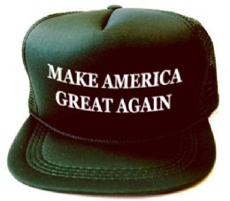 24 Bulk Youth Printed Caps - Make America Great Again - Dark Green