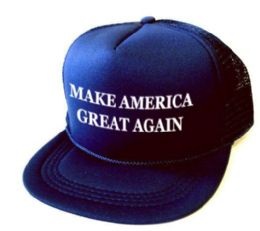 24 Bulk Youth Printed Caps - Make America Great Again - Navy Blue