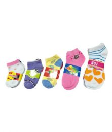 168 Pairs GT-Girl Design Spandex Sock. Size 0-12 - Girls Ankle Sock