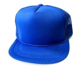 144 Wholesale Youth Mesh Blank Caps