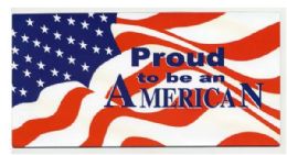 72 Wholesale 4" X 8" Magnet, Proud To Be An American,